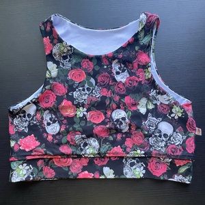 Shakti Gavea Top RARE print - skulls & roses.